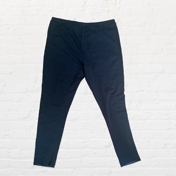 5/48 black leggings w/ gray faux suede front - Picture 2 of 4